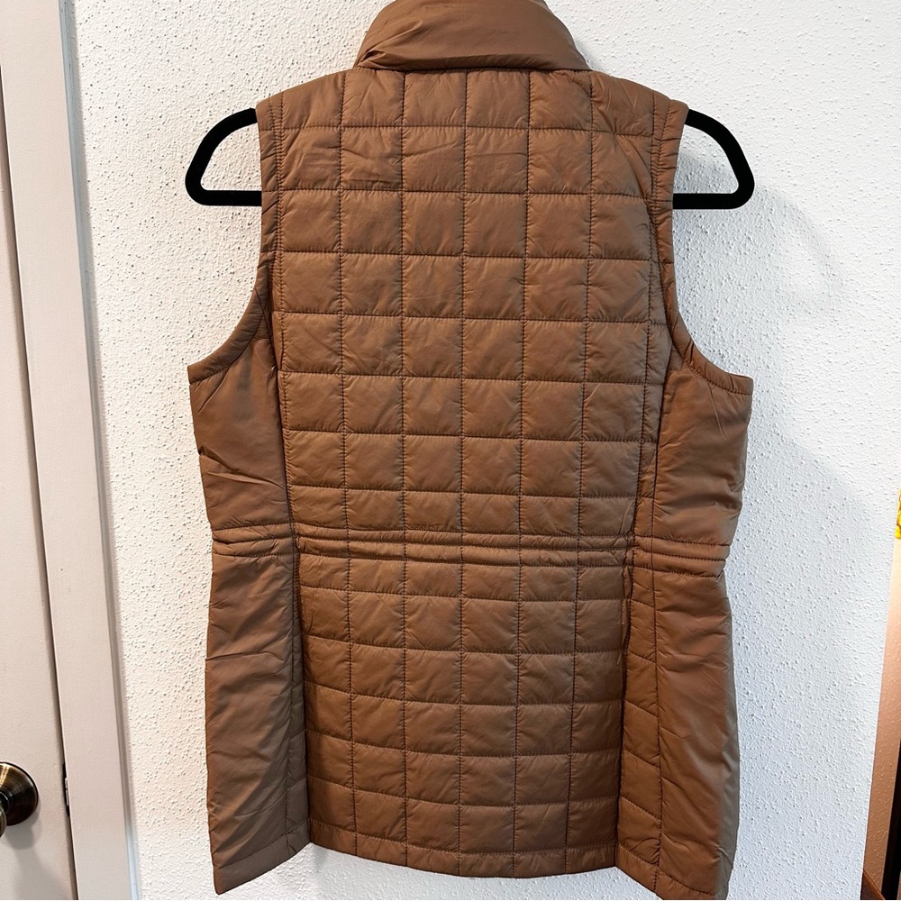 Anatomie Montreal Luxury High Collar Vest SZ M Camel Black - Picture 3 of 14